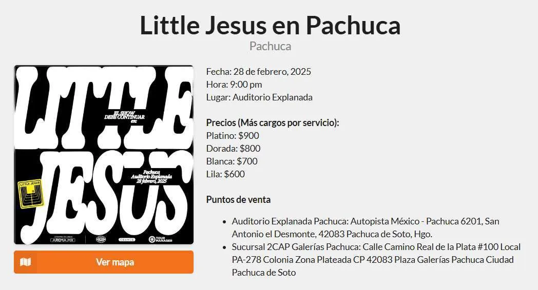 ¡Little Jesus se presenta en Pachuca! No te pierdas su concierto en 2025