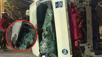 Volcadura de transporte público en la México-Pachuca deja seis lesionados