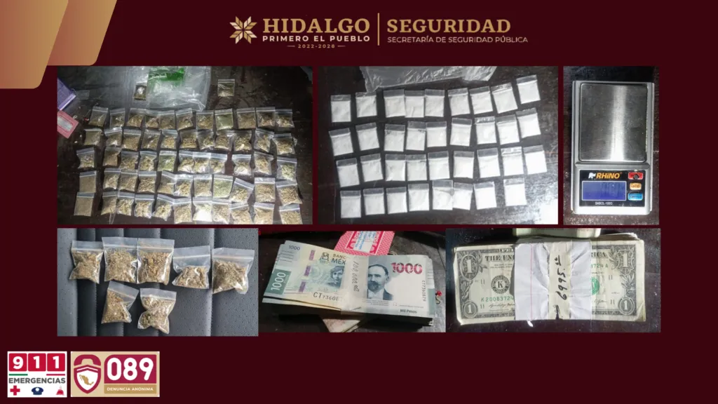 ¡Dinero, droga y vehículo! Detienen a un hombre en Tenango de Doria