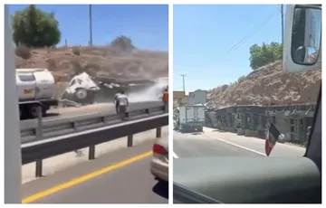Fuerte accidente entre tráiler y camioneta provoca tráfico en la México-Tuxpan
