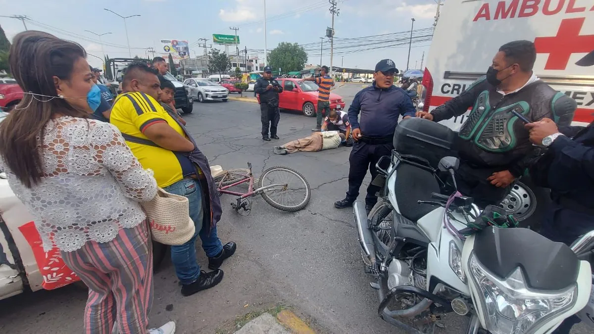 Atropellan a ciclista en centro de Tizayuca