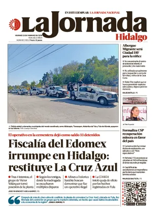 La Jornada Hidalgo | 13 de febrero de 2026
