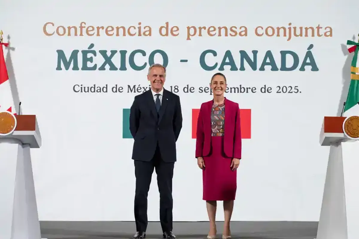 presidenta Claudia Sheinbaum y primer ministro de Canadá Mark Carney