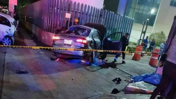 Accidente afuera del IMSS