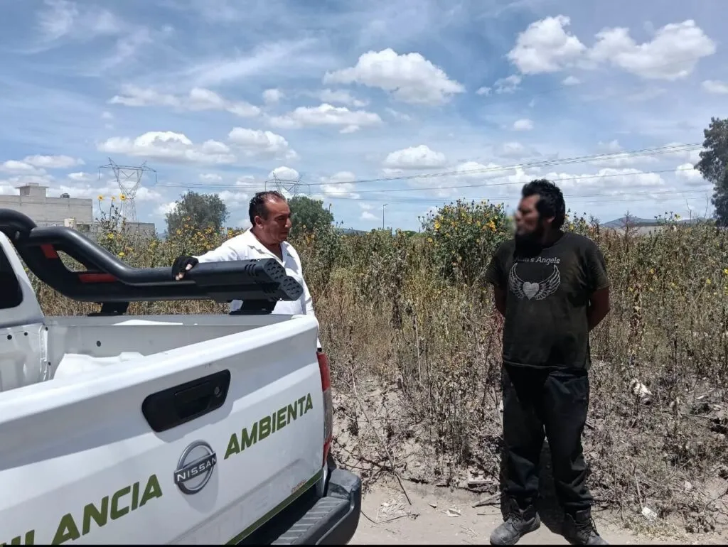 Quema de basura en Tizayuca termina con una persona detenida y sancionada