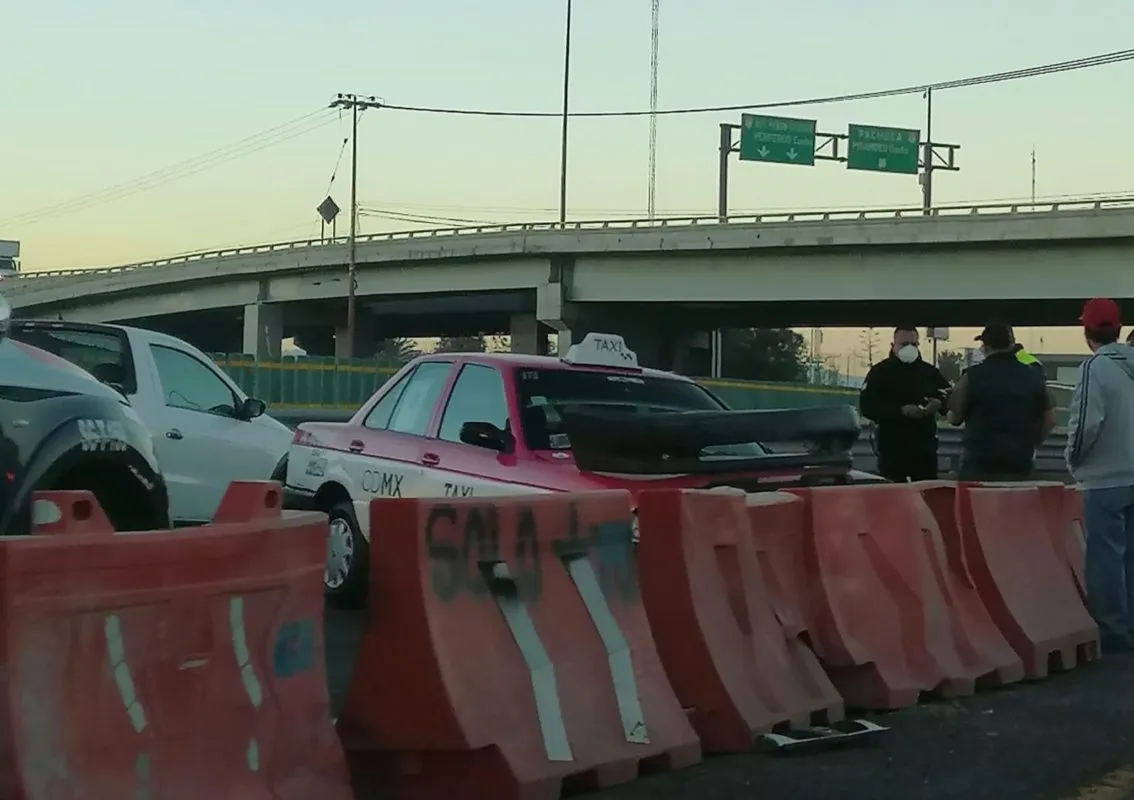 Carambola sobre carretera México-Pachuca deja un lesionado