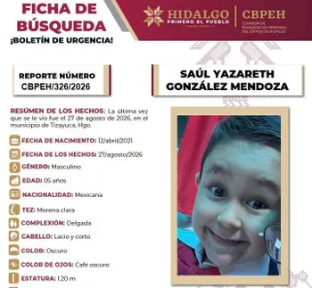 Ficha de búsqueda Saúl Yazareth González