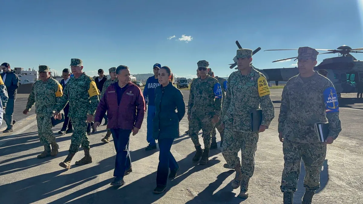 La presidenta visita Hidalgo y asegura que ningún esfuerzo se escatimará para asistir a las familias afectadas.