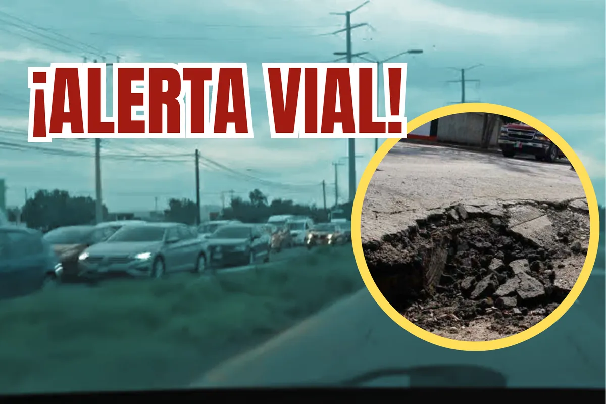 [VIDEO] Bache en la Pachuca Sahagún deja fila de tráfico kilométrica