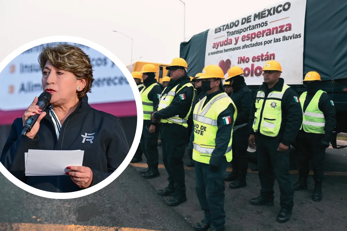 15 toneladas de víveres y maquinaria llegan a Hidalgo desde el Estado de México para apoyar a las familias afectadas por las inundaciones.