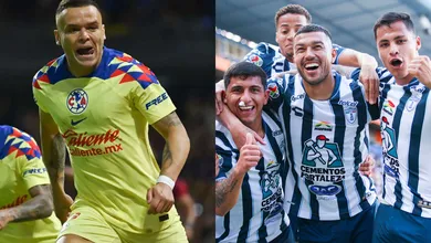 Foto de jugadores del América y Pachuca, que se enfrentarán en vivo este martes en el Estadio Azteca.
