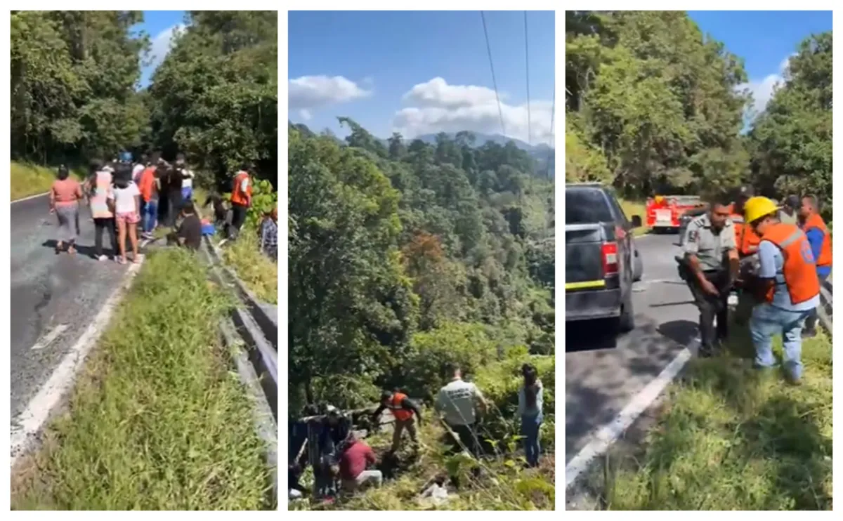 camión cae a barranco mexico tuxpan