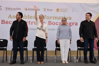 Sheinbaum anuncia beca Gertudris Bocanegra en Chiapas