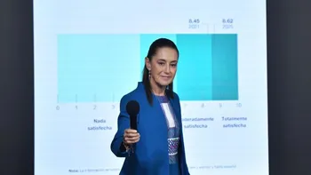 La presidenta Claudia Sheinbaum durante una conferencia donde habló sobre felicidad, bienestar y calidad de vida en México.