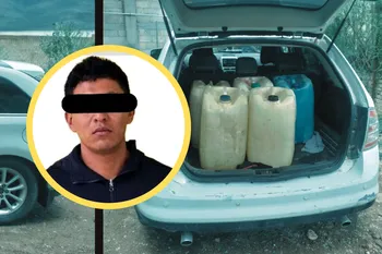 Elementos de la SSPH detienen a sujeto que transportaba 225 litros de huachicol en #TezontepecDeAldama