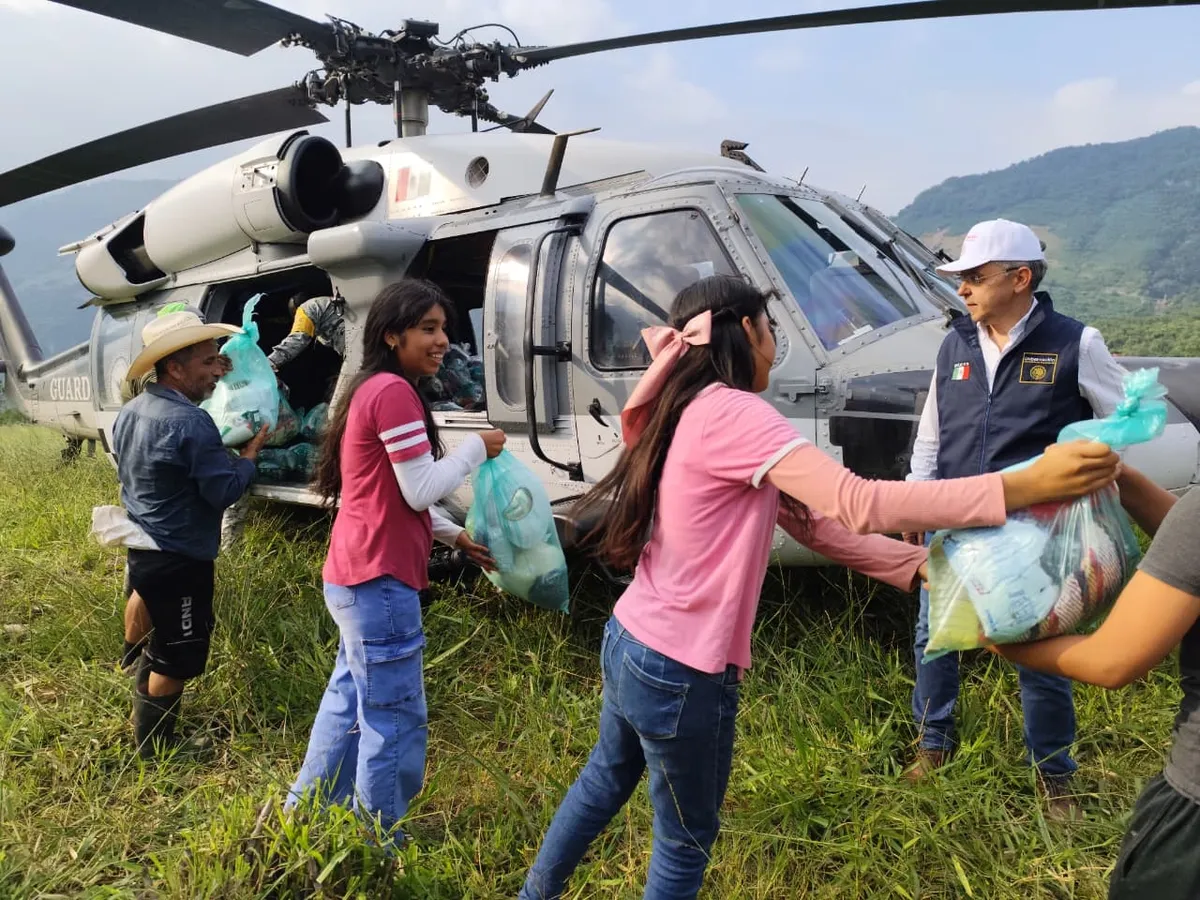 Gráfico oficial del Gobierno de México con cifras de muertos y desaparecidos por lluvias en Veracruz, Hidalgo, Puebla, Querétaro y San Luis Potosí.