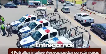 Actopan estrena 4 patrullas, dron y ambulancia para reforzar la seguridad del municipio
