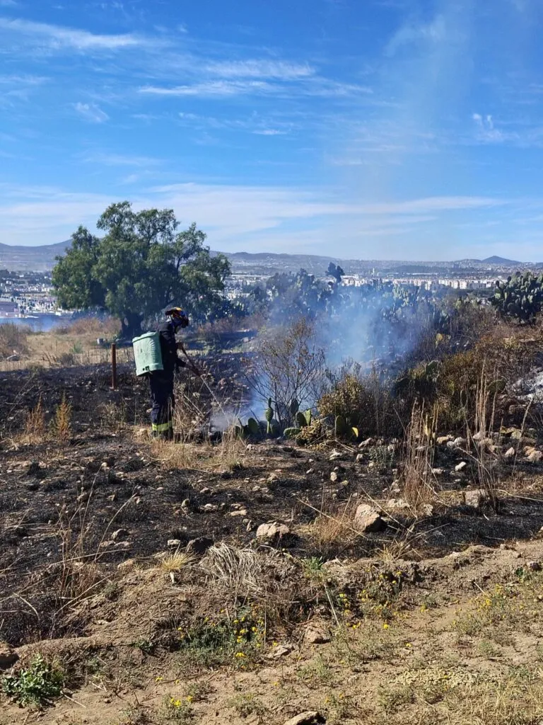 Fuerte incendio sorprende a vecinos de Mineral de la Reforma
