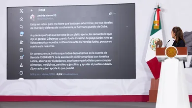 La presidenta Claudia Sheinbaum habló sobre la colecta para Cuba impulsada por AMLO y respaldada por intelectuales.