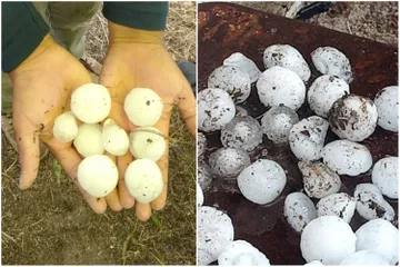 Reportan caída de granizo ‘gigante’ en municipios del Mezquital