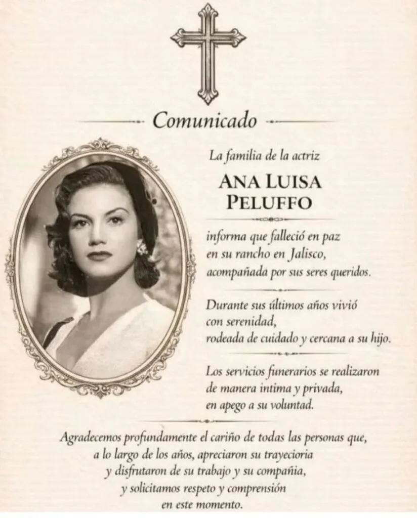 Fallece Ana Luisa Peluffo, ícono del Cine de Oro mexicano: protagonizó el primer desnudo