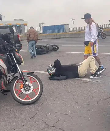 Accidente de motociclista en México-Pachuca