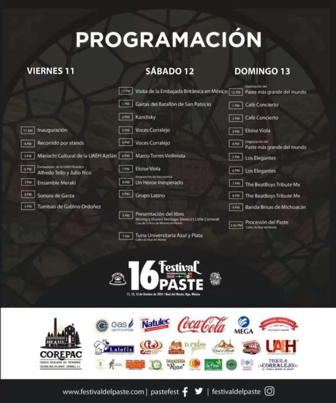 Festival del Paste en Real del Monte: actividades para este sábado