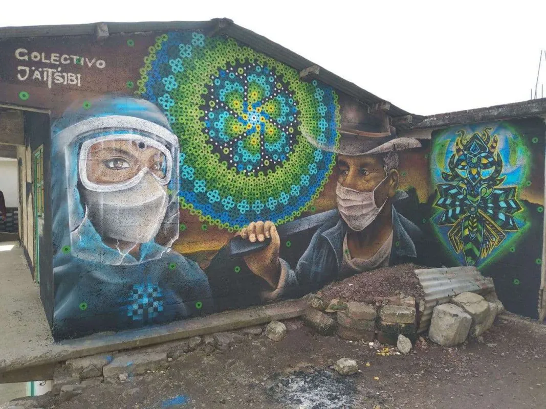 Emanuel Bacilio pinta lo que piensa que a gente de la sierra le gustaría decir