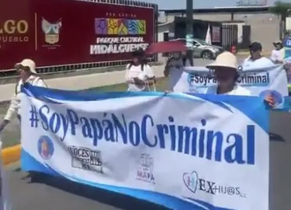 “Soy papá, no criminal”: marchan en Pachuca contra denuncias falsas