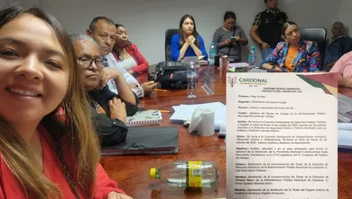 Cabildo de Cardonal durante sesión donde se aprobó pedir la destitución de la alcaldesa Karla Hernández Cerroblanco.