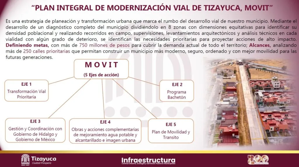 Tizayuca desarrolla estrategia para solucionar problemas de bacheo con atención en zonas prioritarias