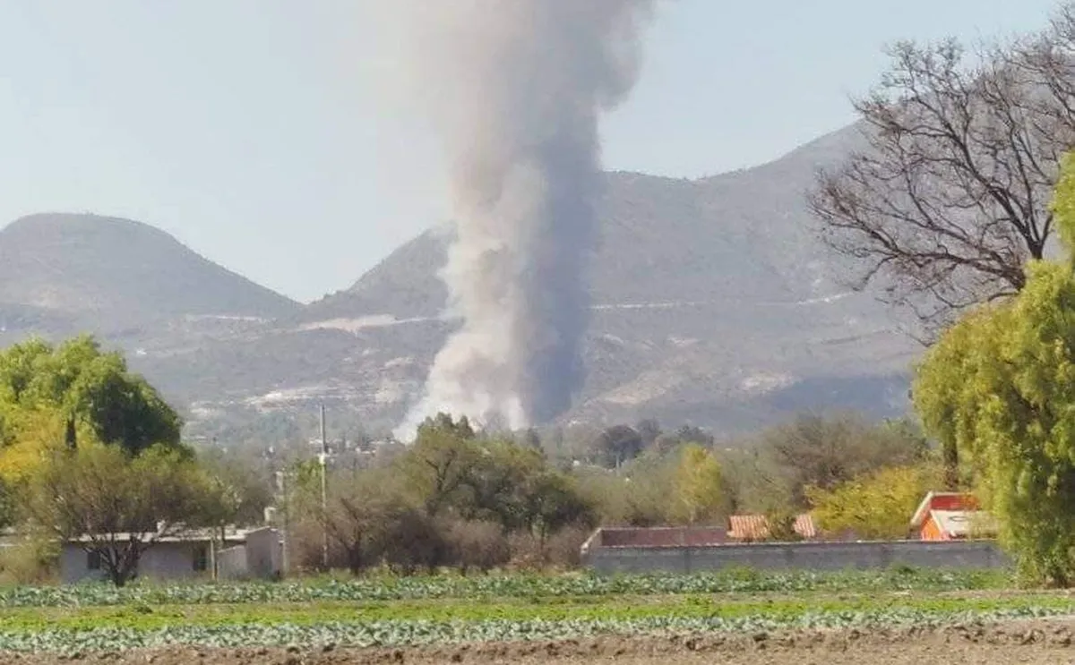 Ixmiquilpan: se registra incendio en pastizal