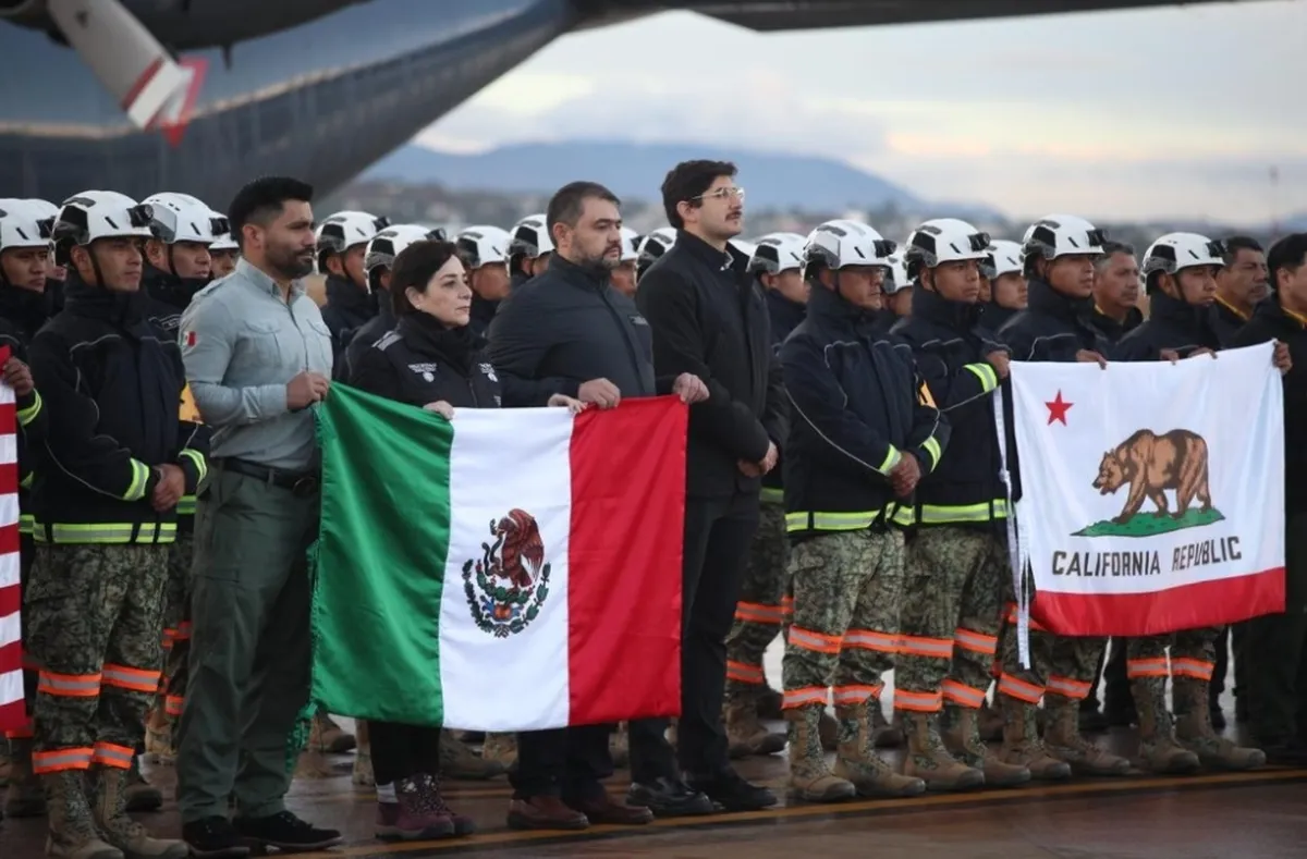 Agradece gobernador de California apoyo de Sheinbaum en incendios