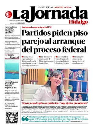La Jornada Hidalgo | 1 de octubre de 2026