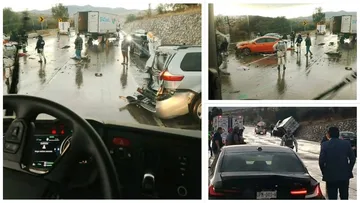 Carambola vehicular en la autopista México-Querétaro