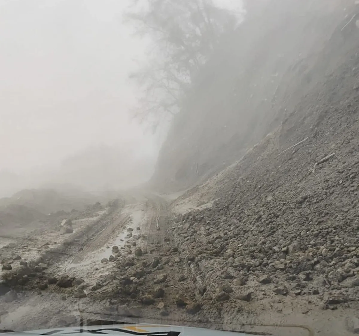 Deslave en carretera