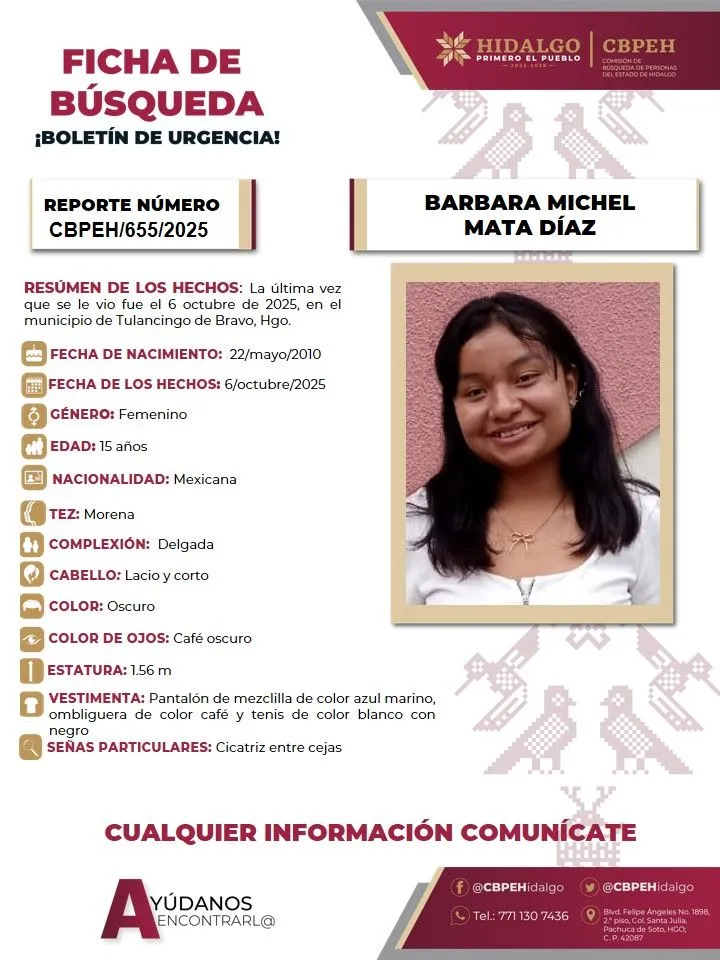 Buscan a cinco adolescentes desaparecidos en Tulancingo