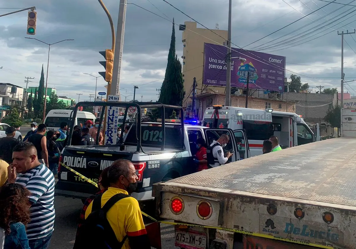 Atropellan a ciclista y fallece en el centro de Tizayuca