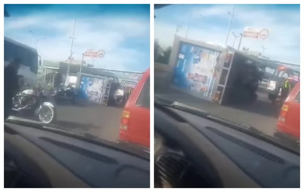 VIDEO | Accidente en la México-Pachuca: vuelca camión repartidor a la altura de la Tercera Edad