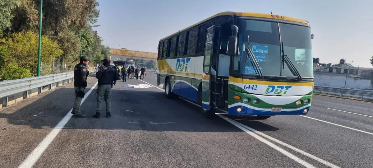 Fallece checador tras ser atropellado sobre la México-Pachuca