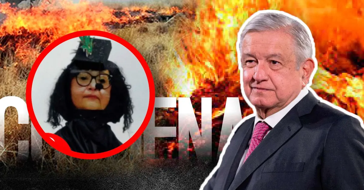 Condena AMLO quema de figuras de sus adversarios durante mitin del sábado