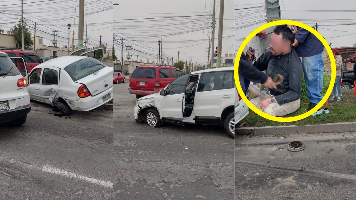 Oficial de la Guardia Nacional provoca accidente en Pachuca