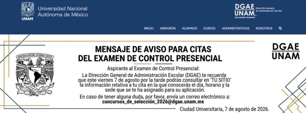 Examen de control UNAM: Esto debes revisar hoy 7 de agosto en “Tu Sitio”