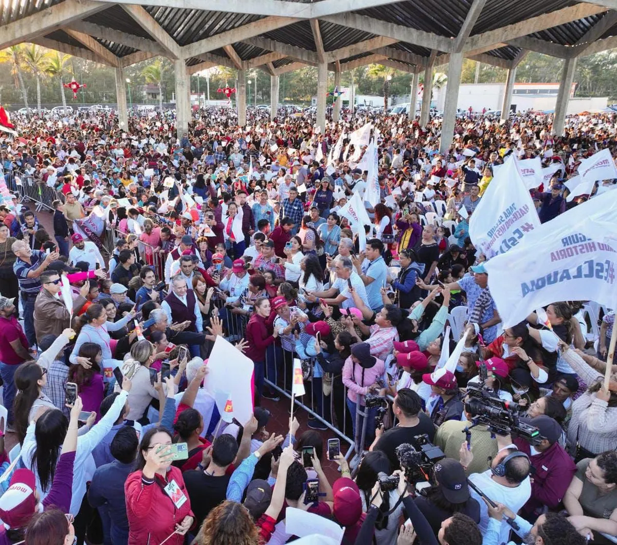 Claudia Sheinbaum concluye semana de precampaña junto a más de 60 mil personas