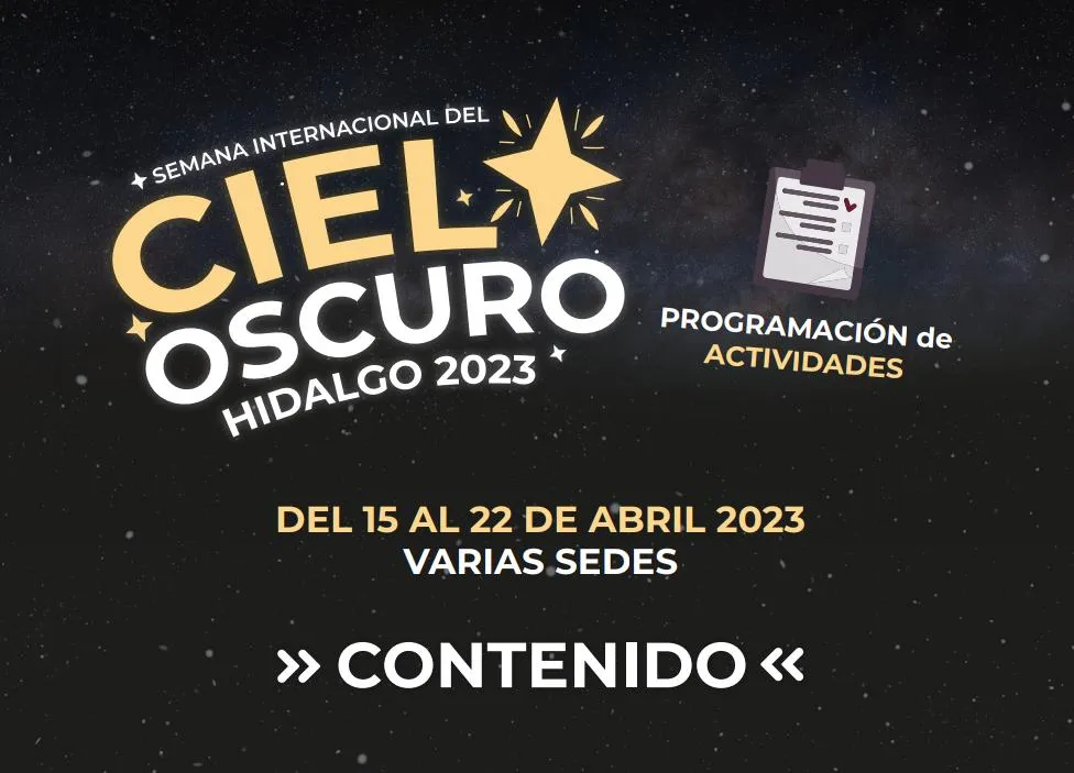 Cielo Oscuro Hidalgo 2023: buscan reducir contaminación lumínica