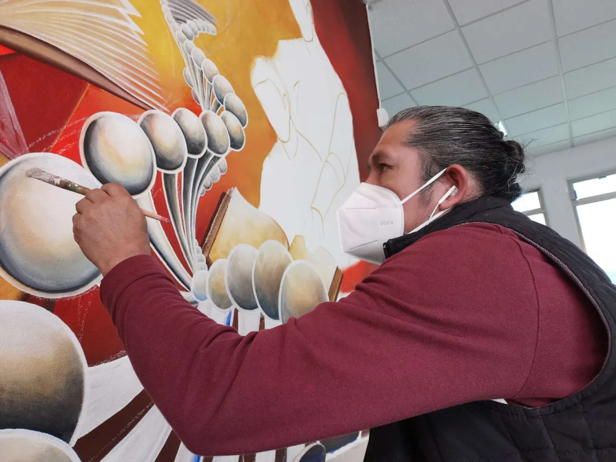 La historia y educación plasmadas en la pared 