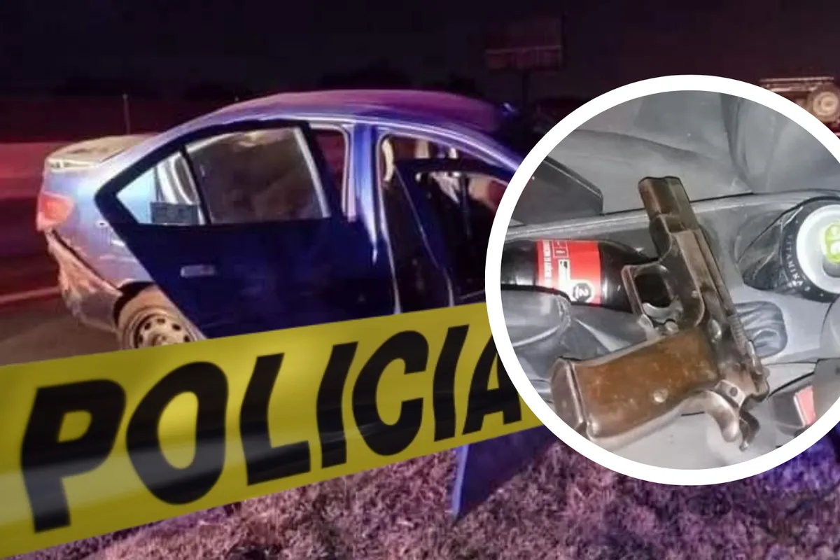 Abandonan auto con arma e inhibidor de señal tras choque en Tizayuca