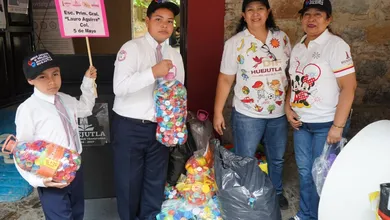 DIF Huejutla dona tapitas plásticas en campaña contra el cáncer infantil