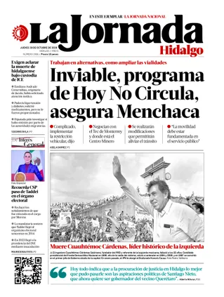 La Jornada Hidalgo | 29 de octubre de 2026