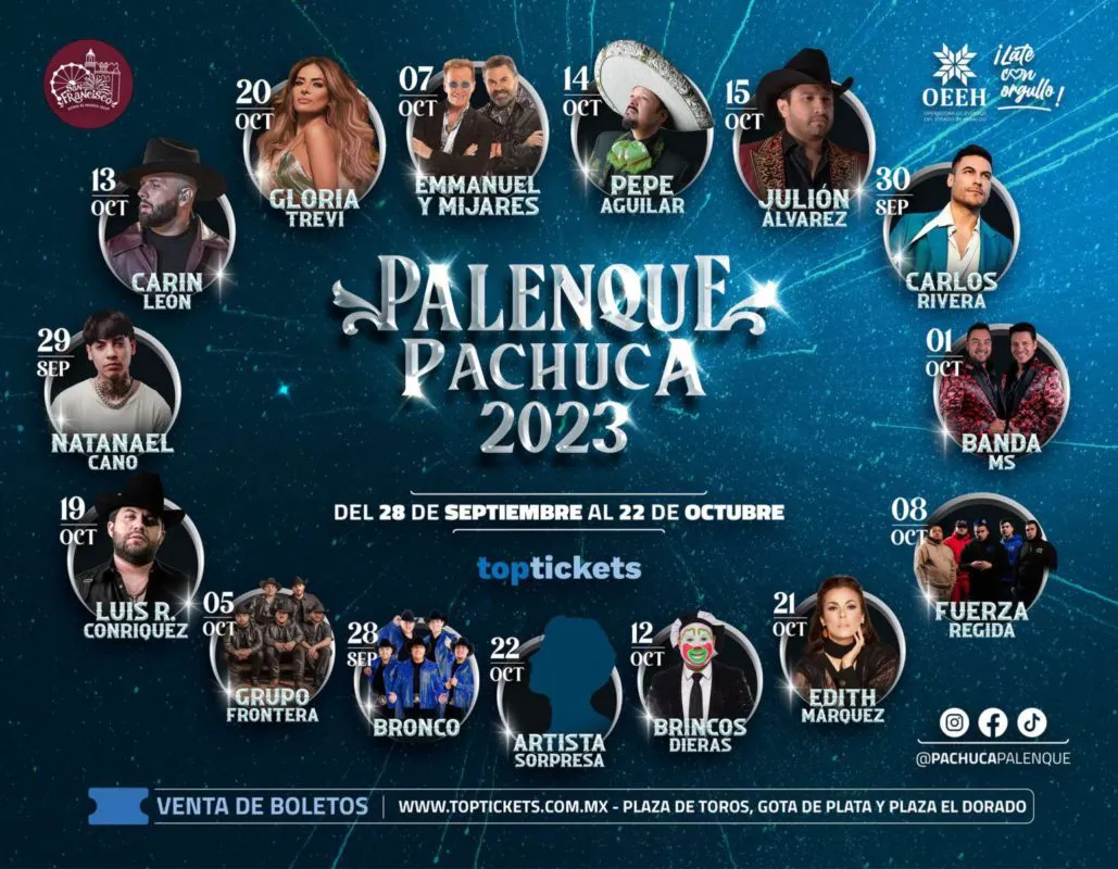 Palenque Pachuca 2023: este es el cartel oficial